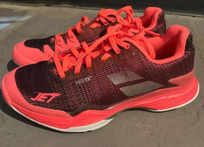 sports shoes red and black